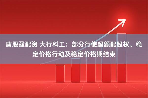 唐股盈配资 大行科工：部分行使超额配股权、稳定价格行动及稳定价格期结束